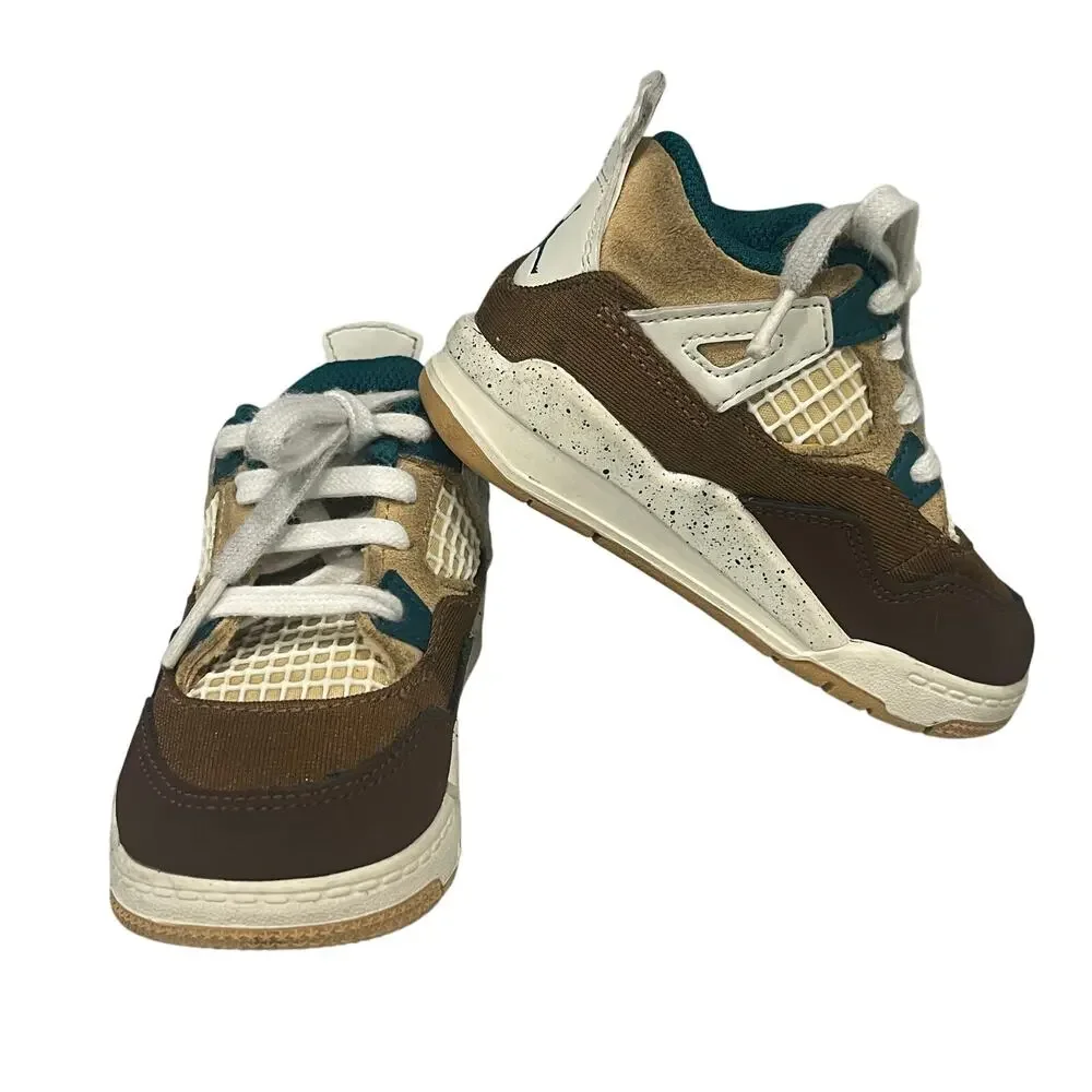 Nike Jordan 4 Retro TD Cacao Wow Toddler Boy's 6C Shoes FB2215-200